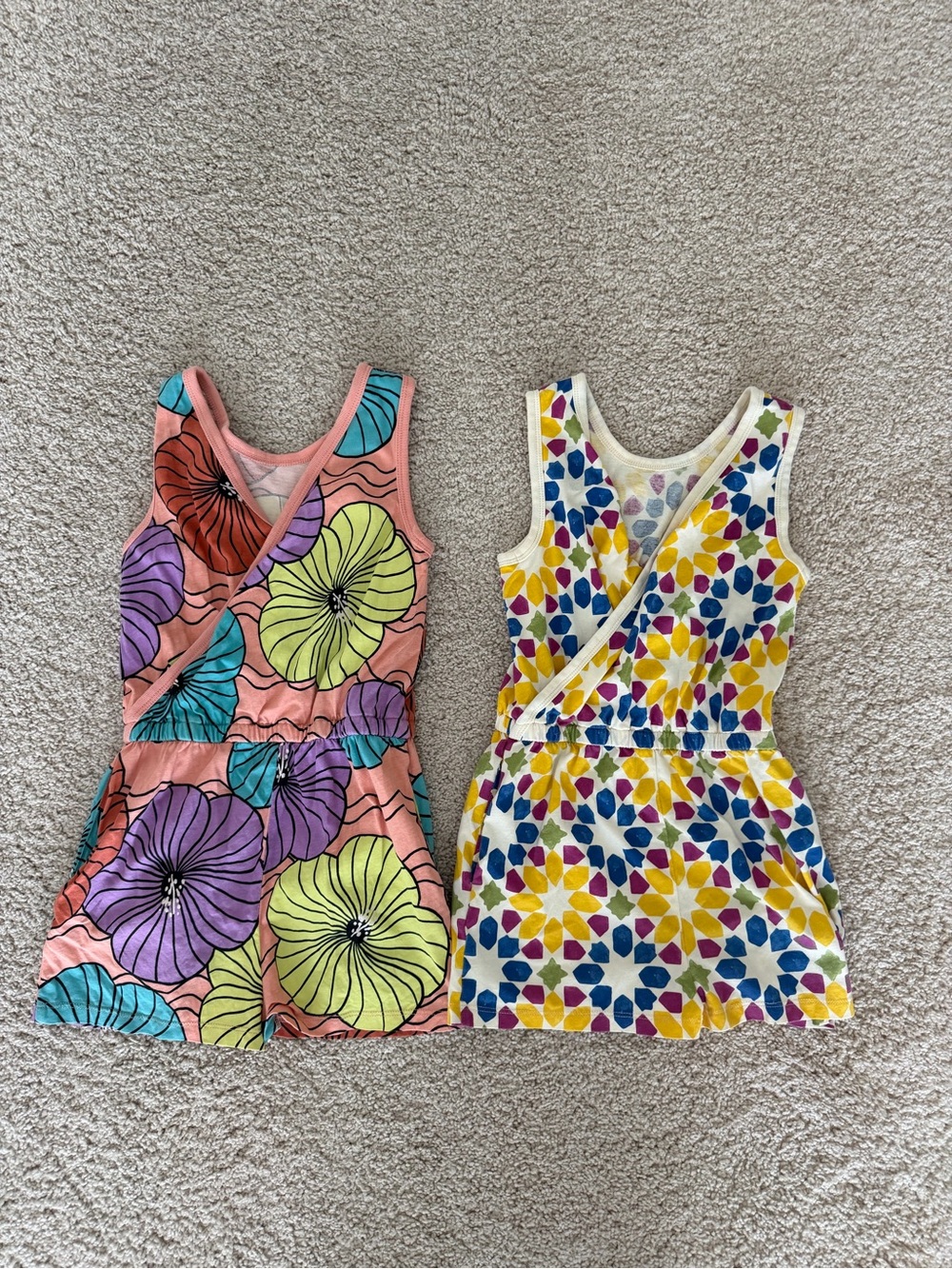 Tea Collection Girls Reversible Wrap Romper Set, size 6, EUC